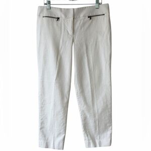 Ann Taylor Loft Marisa Cropped Pants in White/Cream Size 10